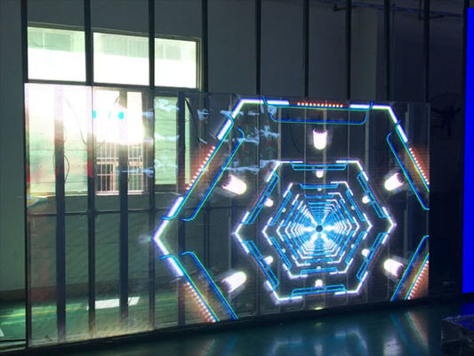 Chine Écran mené transparent 20mm de rideau en grand bâtiment avec l'angle de visualisation 140º fournisseur