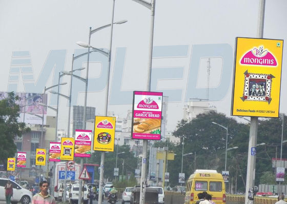 Écrans extérieurs polychromes de la publicité de Digital de panneau d'affichage d'affichage à LED de Polonais de rue de P5mm