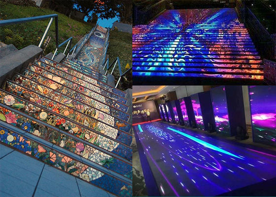 Écran visuel extérieur acrylique polychrome d'affichage à LED de la tuile P4.81P3.91 de Dance Floor de l'étape IP65 avec le système de radar