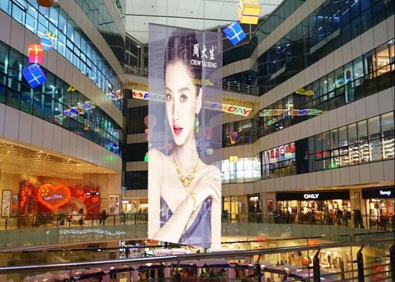 Affichage transparent commercial de rideau en HD SMD P3.91 LED