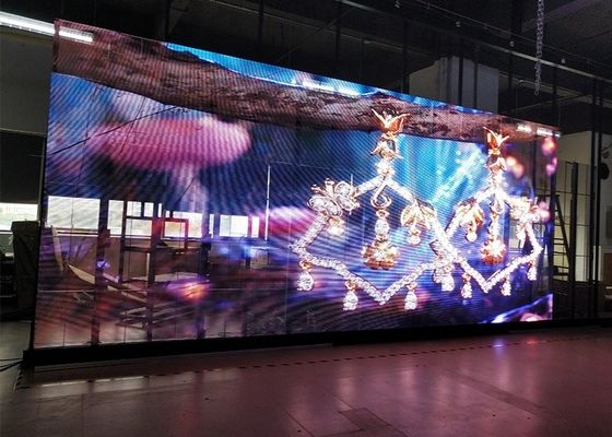 Affichage transparent commercial de rideau en HD SMD P3.91 LED