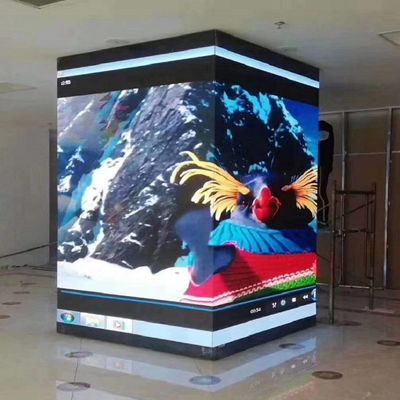 Chine Densité d'intérieur de pixel de la taille 320mm*160mm de module de la colonne P2.5 de cube en affichage à LED 160000 Cabinets à angle droit fournisseur